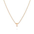 Initials Brick Alphabet Letter Necklace Rose Gold Layered Steel Jewellery